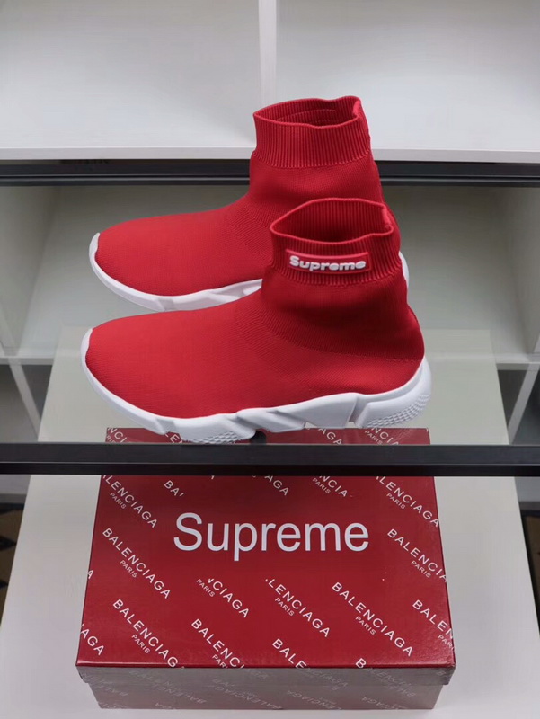 Balenciaga X Supreme Speed Runner Sock Red for sale